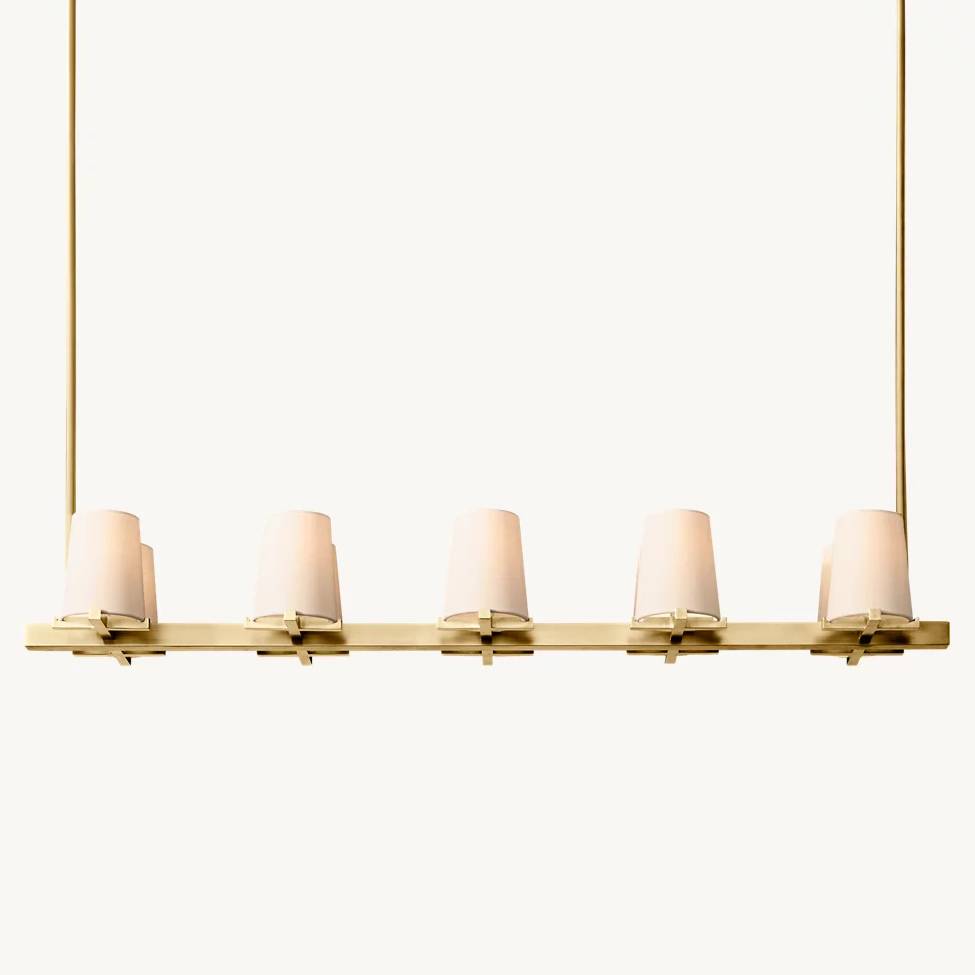 Pauillac Classic Fabric Linear Chandelier 49"