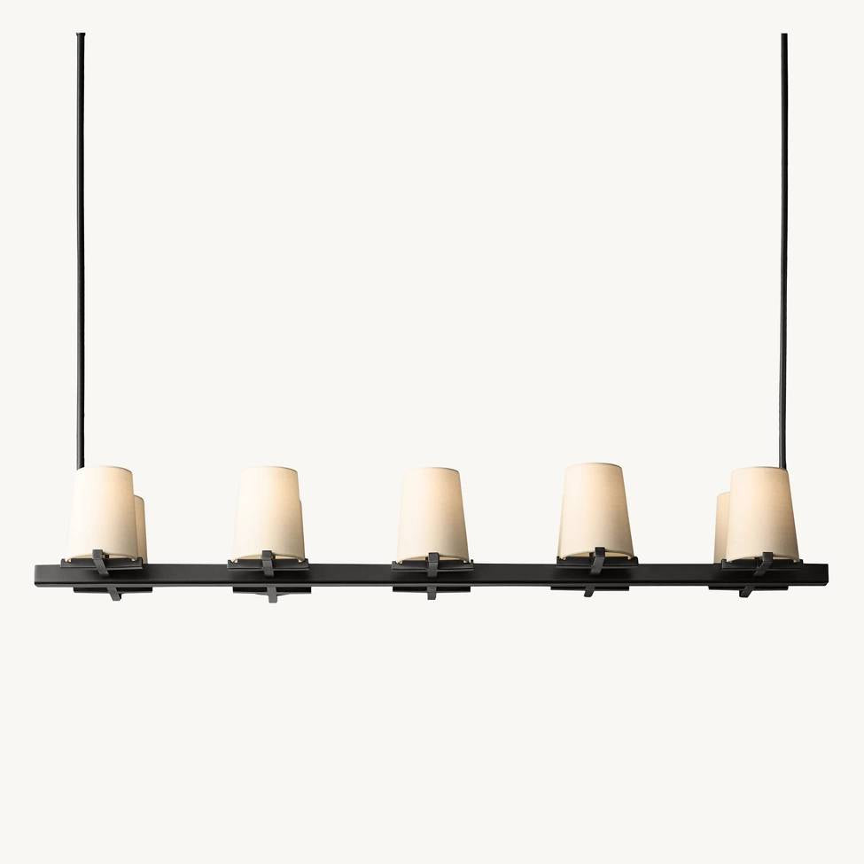 Pauillac Classic Fabric Linear Chandelier 49"