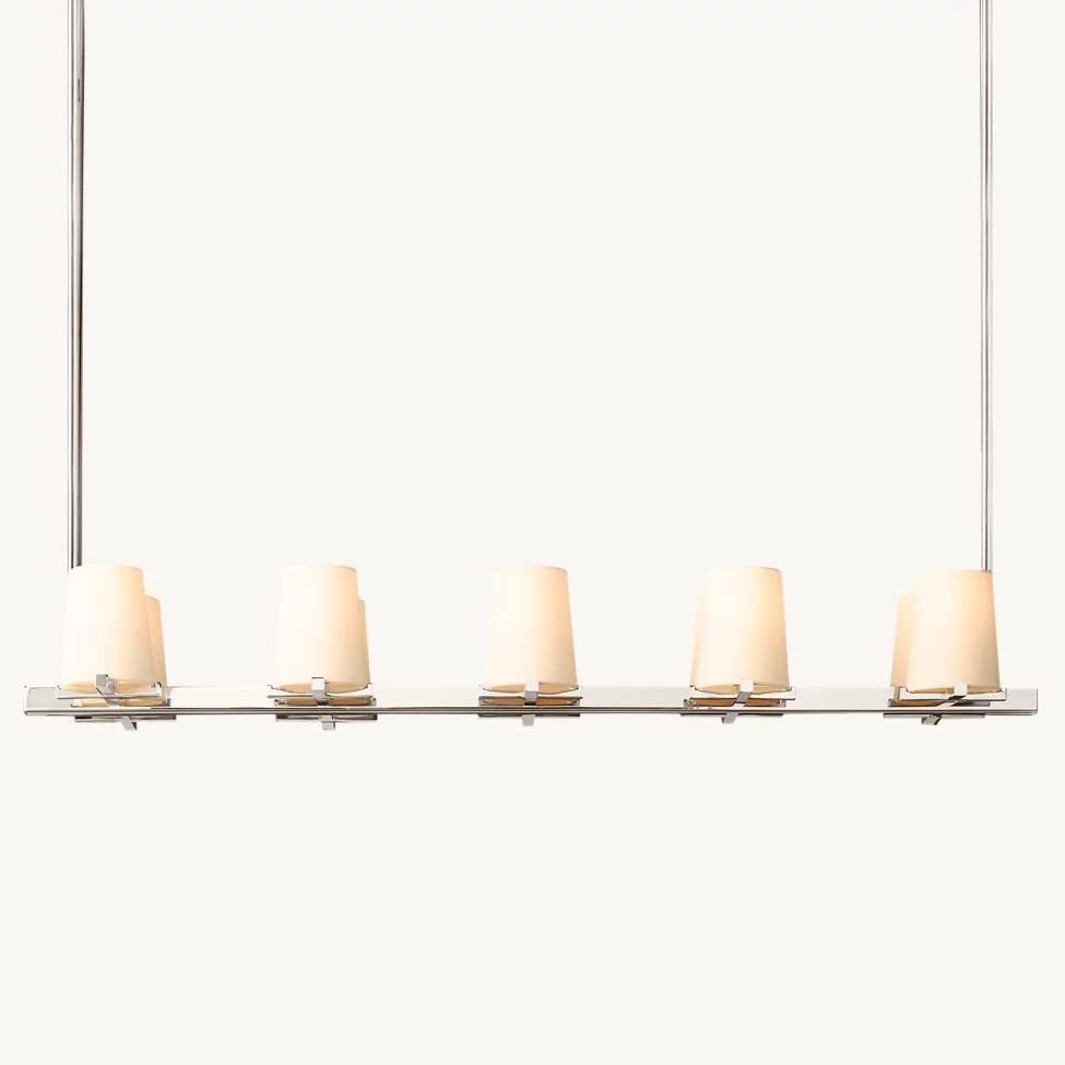 Pauillac Classic Fabric Linear Chandelier 49"