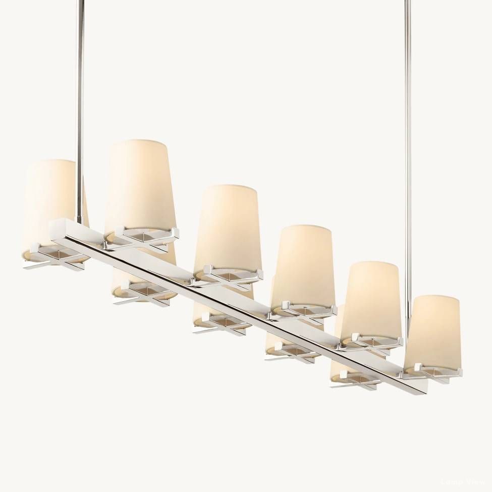 Pauillac Classic Fabric Linear Chandelier 49"