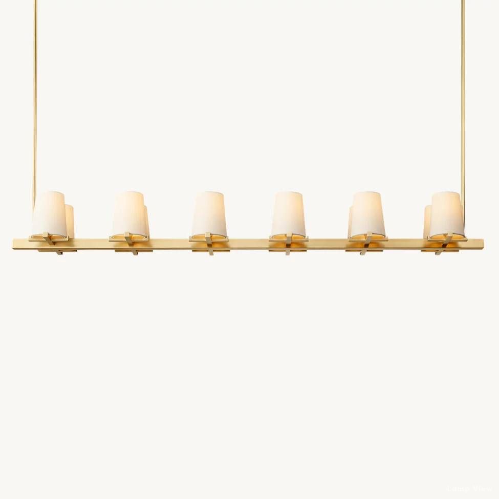 Pauillac Classic Fabric Linear Chandelier 60"