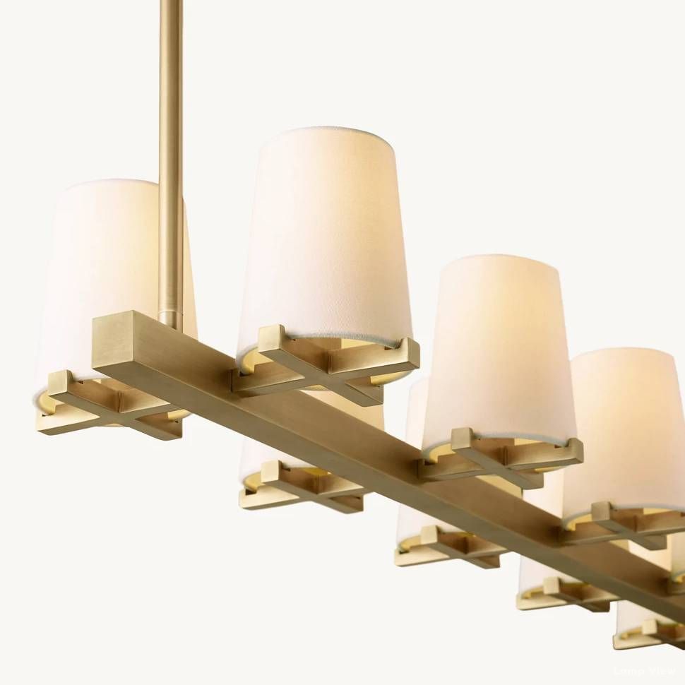 Pauillac Classic Fabric Linear Chandelier 60"