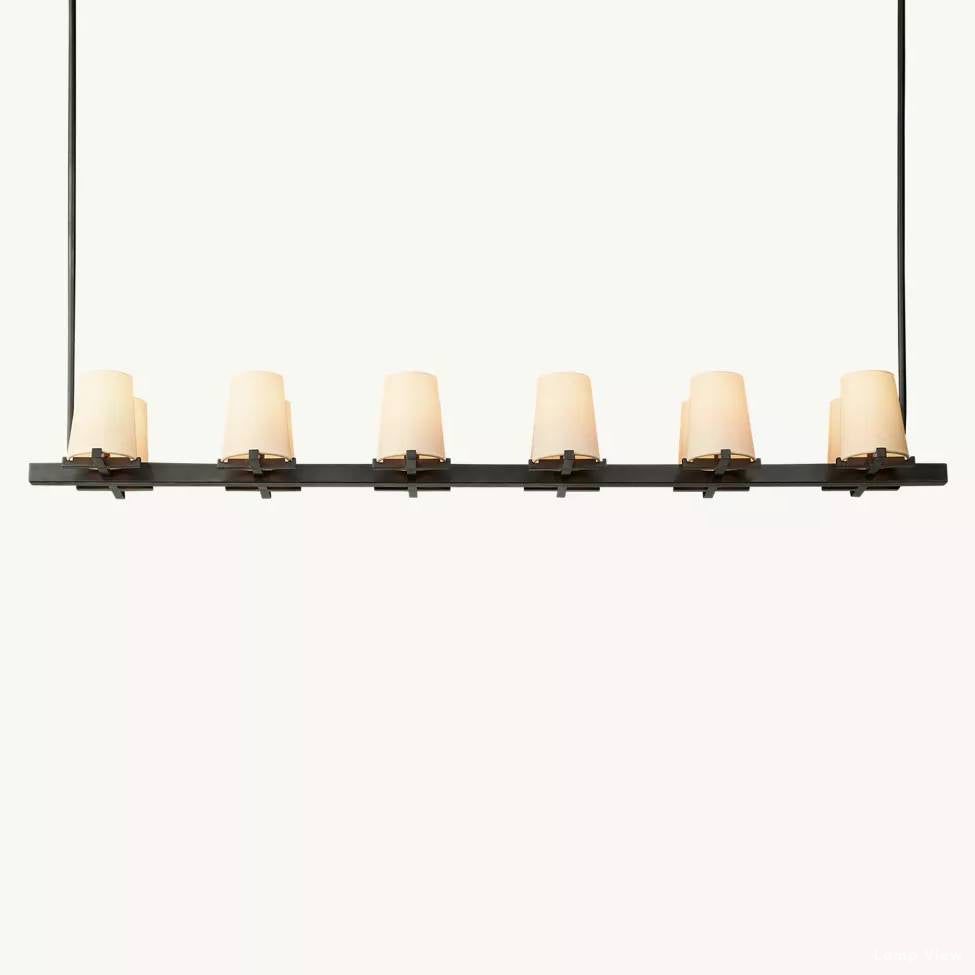 Pauillac Classic Fabric Linear Chandelier 60"