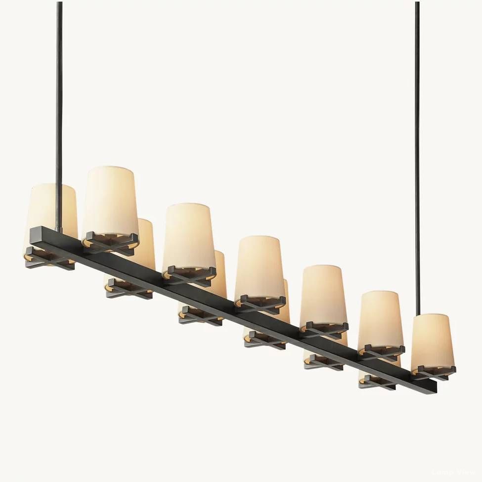 Pauillac Classic Fabric Linear Chandelier 60"