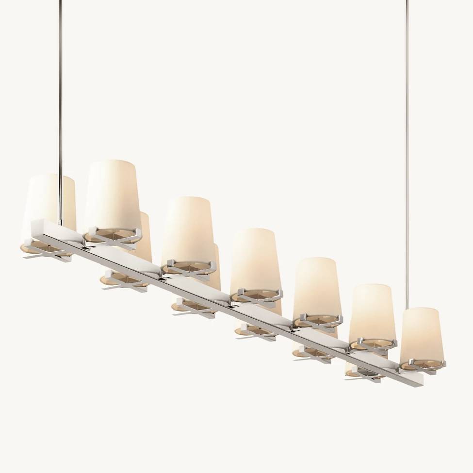 Pauillac Classic Fabric Linear Chandelier 60"