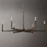 Thaddeus Forged Metal Round Chandelier 48"