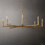Thaddeus Forged Metal Round Chandelier 60"