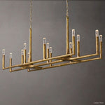 Thaddeus Forged Metal Linear Chandelier 54"