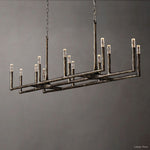 Thaddeus Forged Metal Linear Chandelier 54"