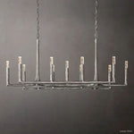 Thaddeus Forged Metal Linear Chandelier 54"