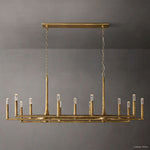 Thaddeus Forged Metal Linear Chandelier 72"