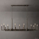 Thaddeus Forged Metal Linear Chandelier 72"