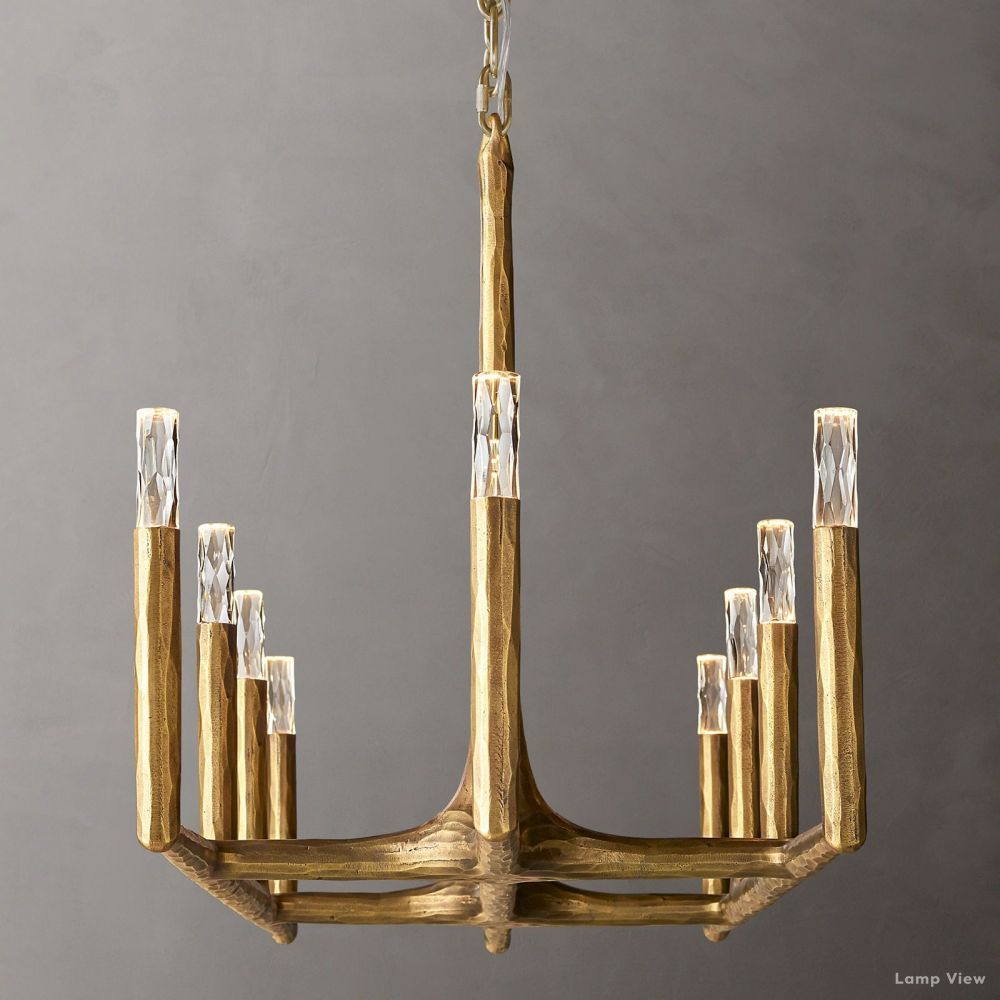 Thaddeus Forged Metal Linear Chandelier 96"