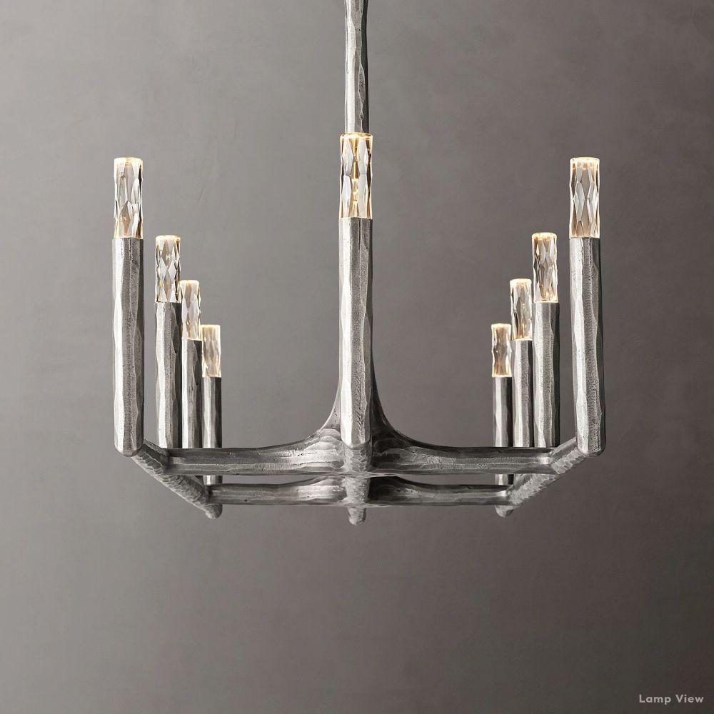 Thaddeus Forged Metal Linear Chandelier 72"
