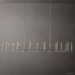 Thaddeus Forged Metal Linear Chandelier 96"