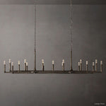 Thaddeus Forged Metal Linear Chandelier 96"
