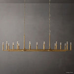 Thaddeus Forged Metal Linear Chandelier 96"