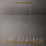 Thaddeus Forged Metal Linear Chandelier 96"