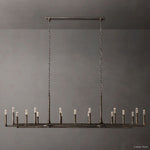 Thaddeus Forged Metal Linear Chandelier 96"