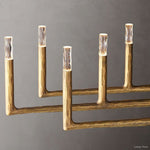 Thaddeus Forged Metal Linear Chandelier 96"