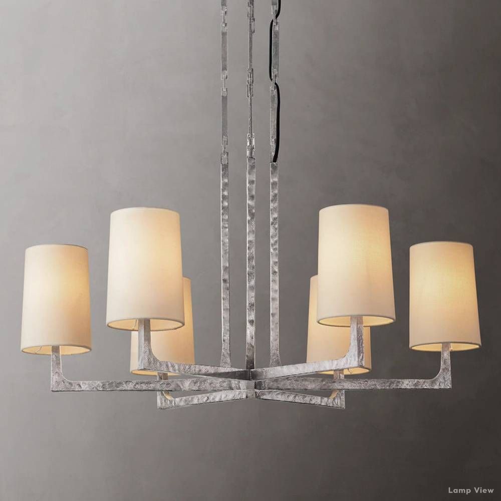 Wright Hammered Form Round Chandelier 36"