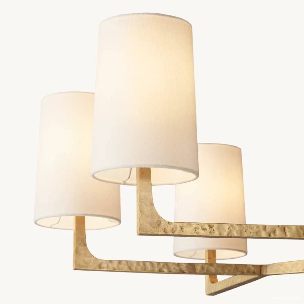 Wright Hammered Form Round Chandelier 36"