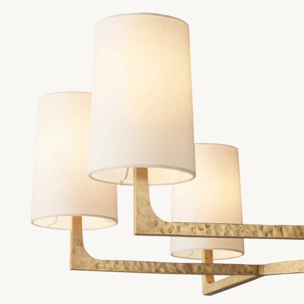Wright Hammered Form Round Chandelier 48"
