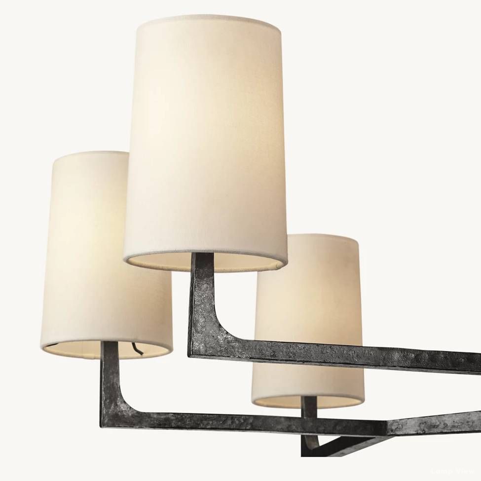 Wright Hammered Form Round Chandelier 48"