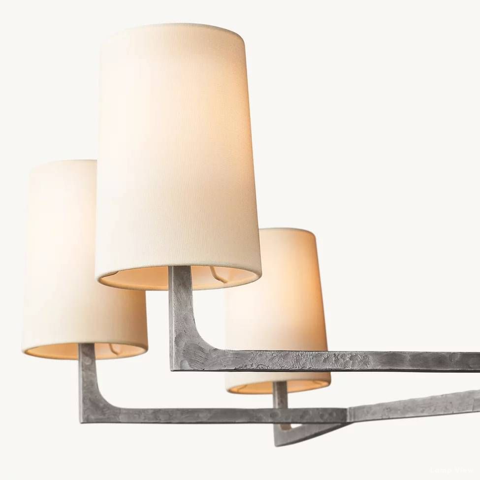 Wright Hammered Form Round Chandelier 48"