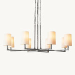 Wright Hammered Form Round Chandelier 48"