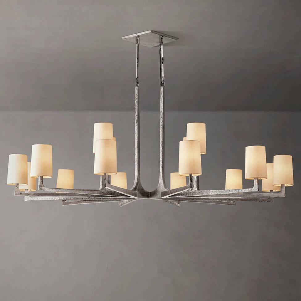 Wright Hammered Form Round Chandelier 60"