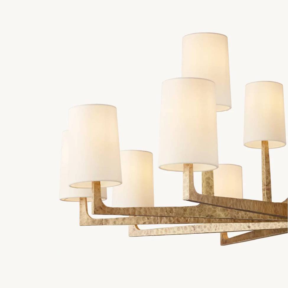Wright Hammered Form Round Chandelier 60"