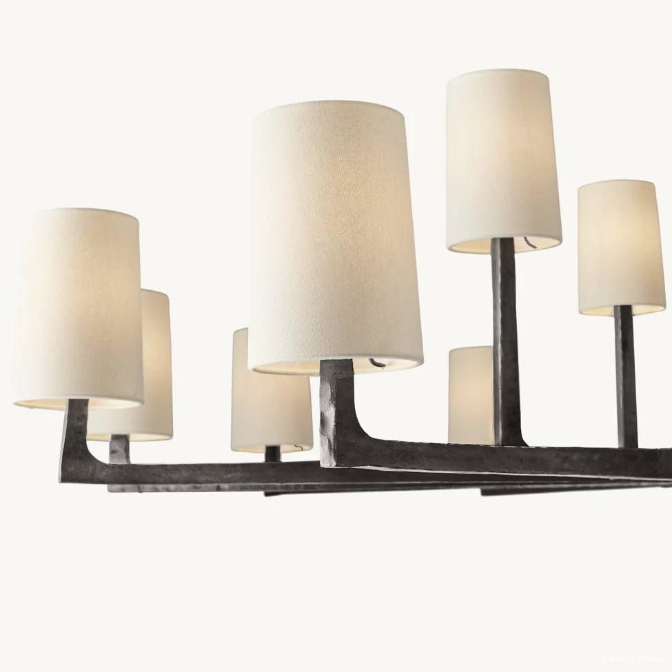 Wright Hammered Form Round Chandelier 60"
