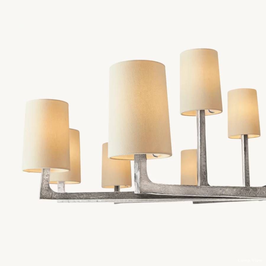 Wright Hammered Form Round Chandelier 60"
