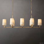 Wright Hammered Form Linear Chandelier 54"