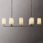 Wright Hammered Form Linear Chandelier 54"