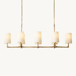Wright Hammered Form Linear Chandelier 54"