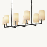Wright Hammered Form Linear Chandelier 54"
