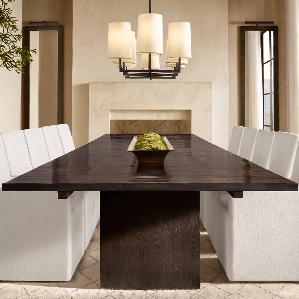 Wright Hammered Form Linear Chandelier 54"