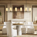 Wright Hammered Form Linear Chandelier 72"