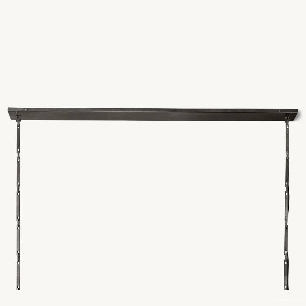Wright Hammered Form Linear Chandelier 54"