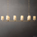 Wright Hammered Form Linear Chandelier 72"