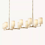 Wright Hammered Form Linear Chandelier 72"