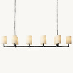 Wright Hammered Form Linear Chandelier 72"