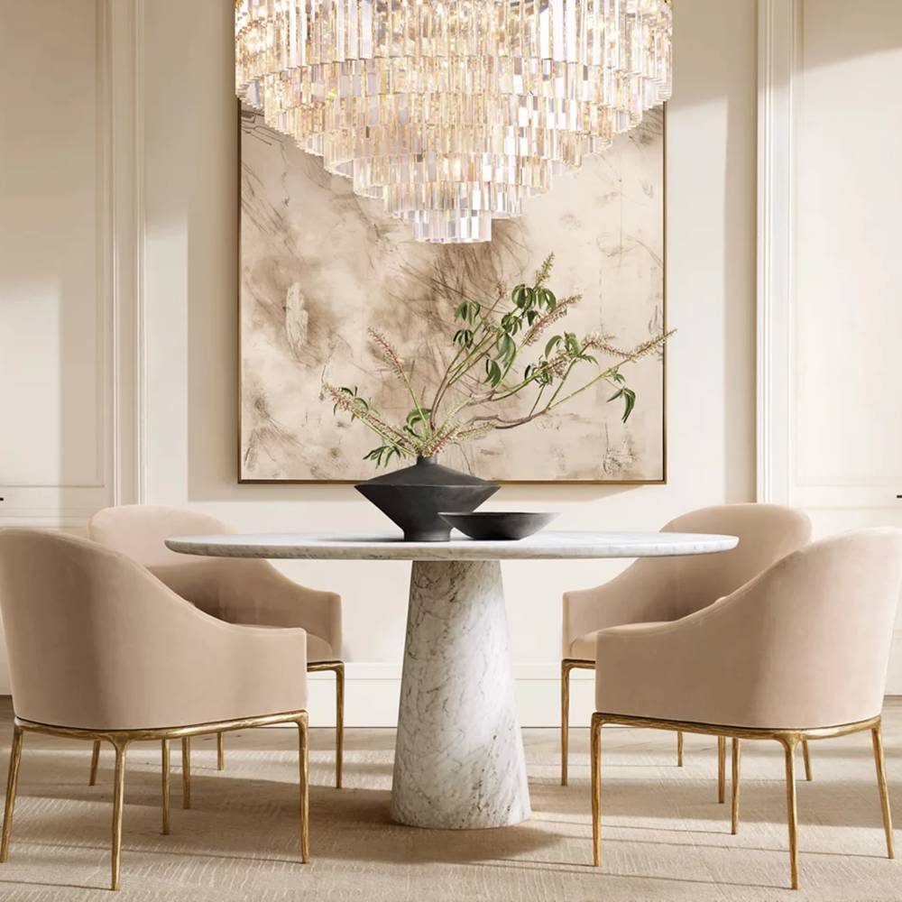Odeon Layered Crystal Round Chandelier 44"