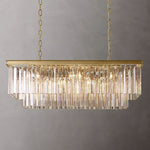 Odeon Layered Crystal Rectangular Chandelier 40"