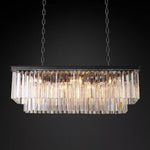 Odeon Layered Crystal Rectangular Chandelier 40"