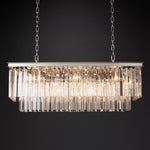 Odeon Layered Crystal Rectangular Chandelier 40"