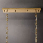 Odeon Fringed Crystal Rectangular Chandelier 40"
