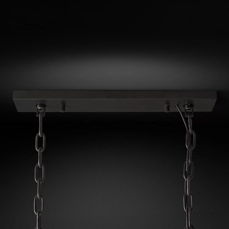 Odeon Layered Crystal Rectangular Chandelier 40"